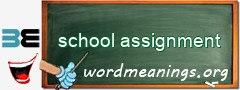 WordMeaning blackboard for school assignment